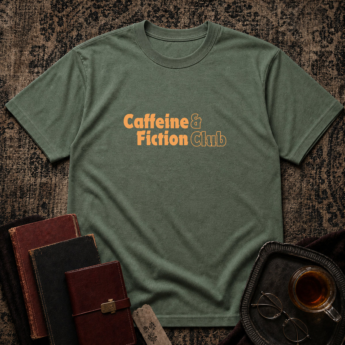 Caffaine & Fiction Club T-shirt