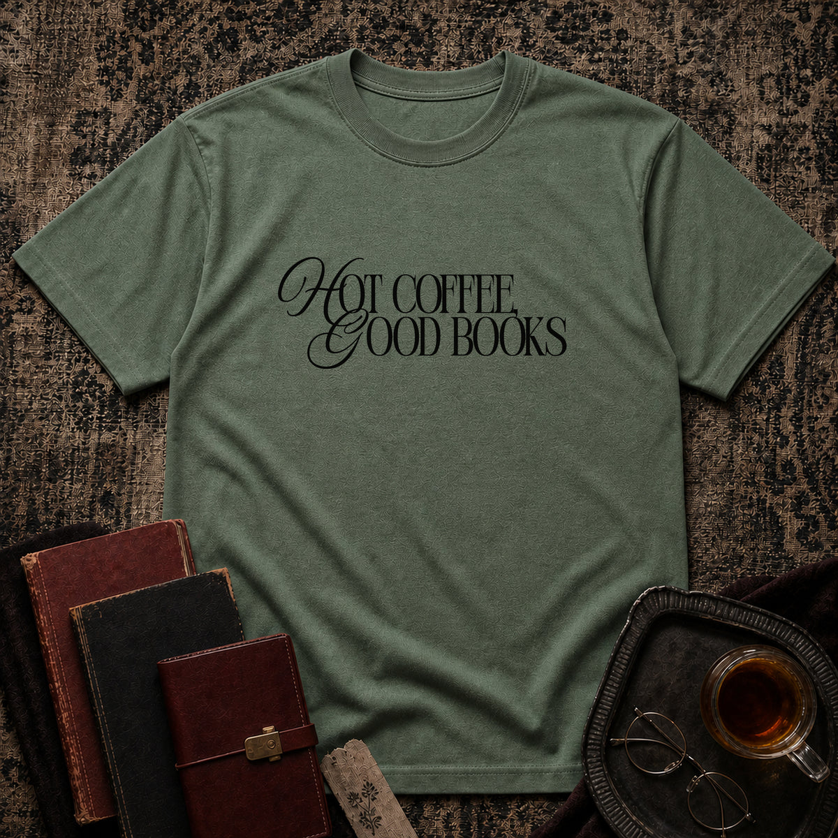 Hot Coffee, Good Books T-shirt