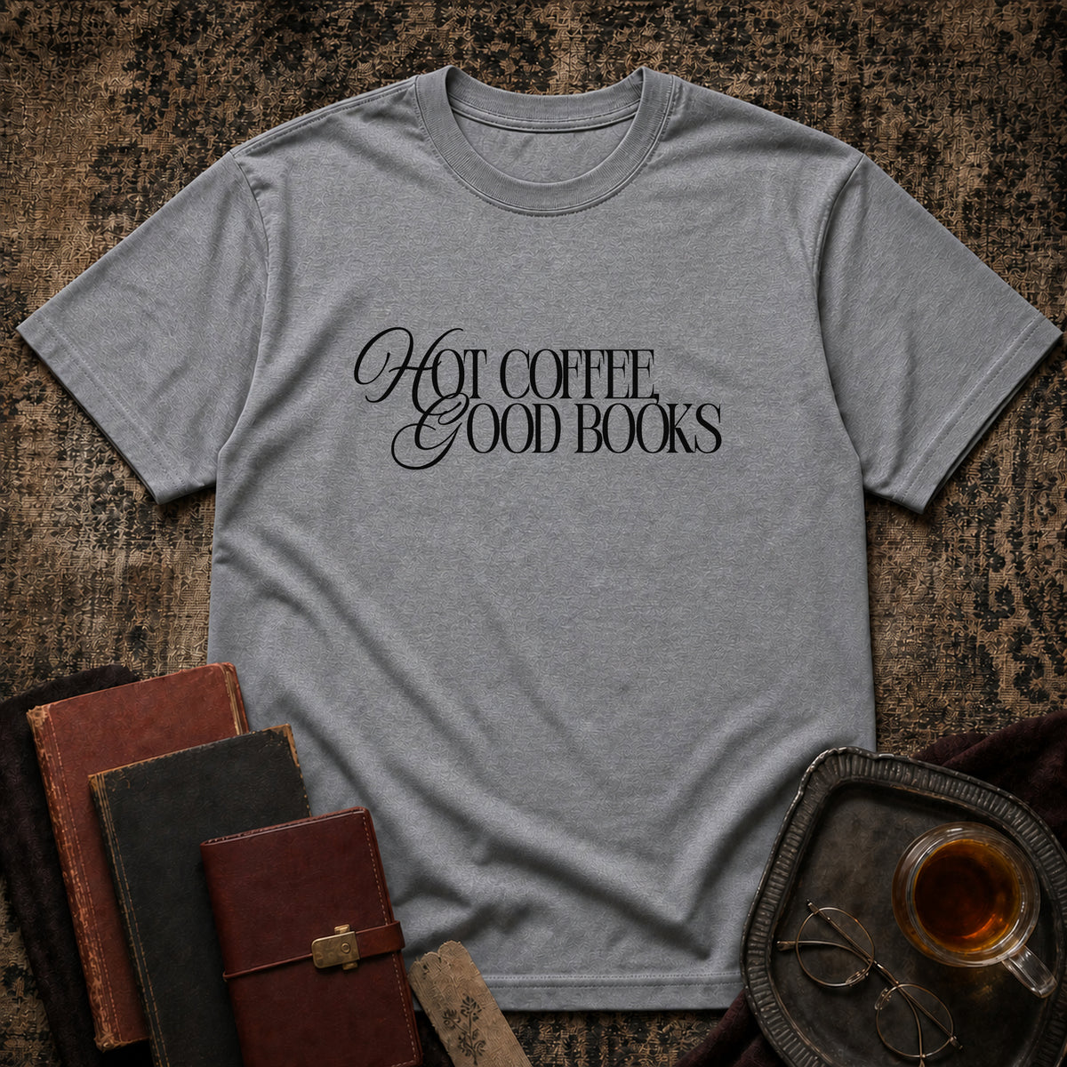 Hot Coffee, Good Books T-shirt