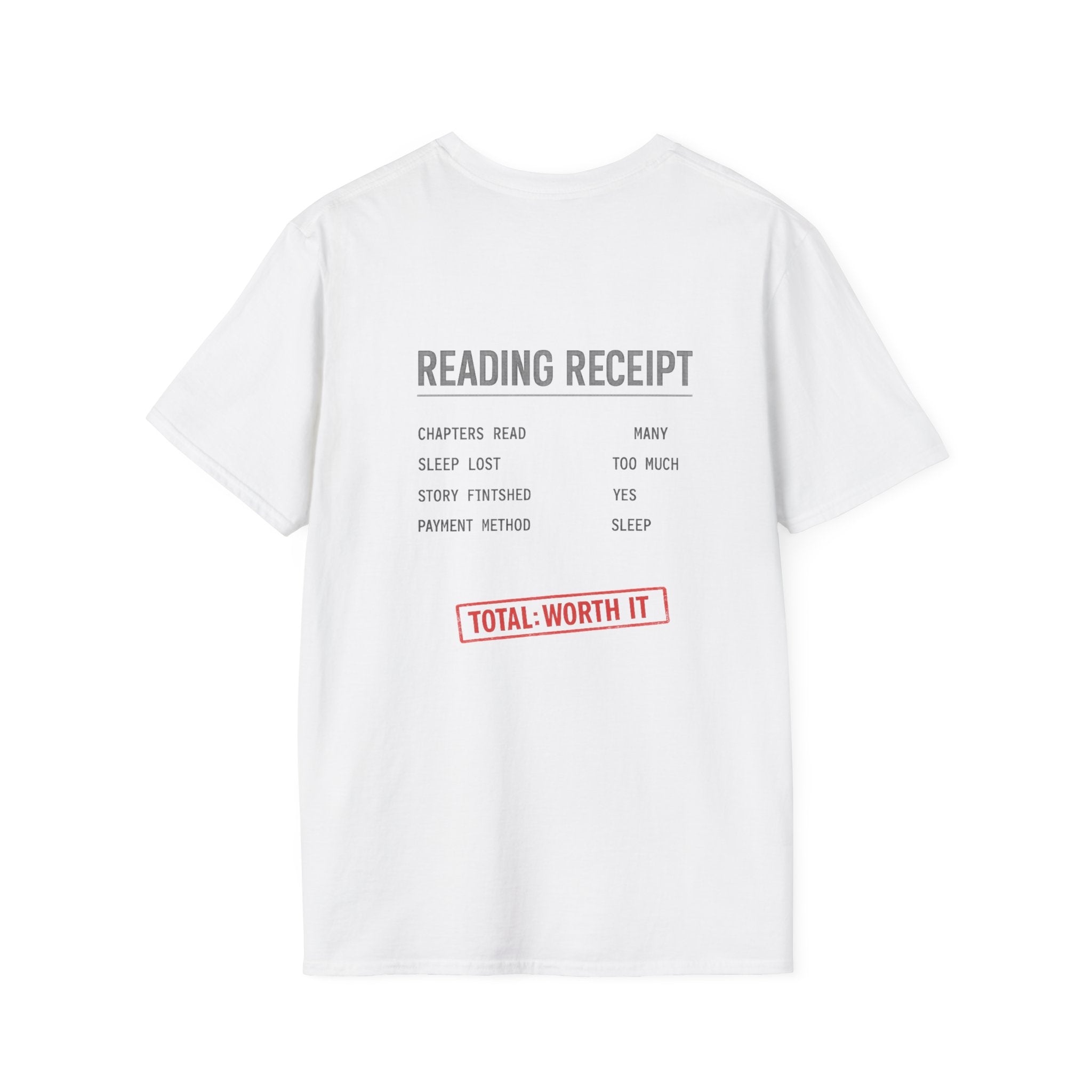 Reading Receipt Backprint T-shirt