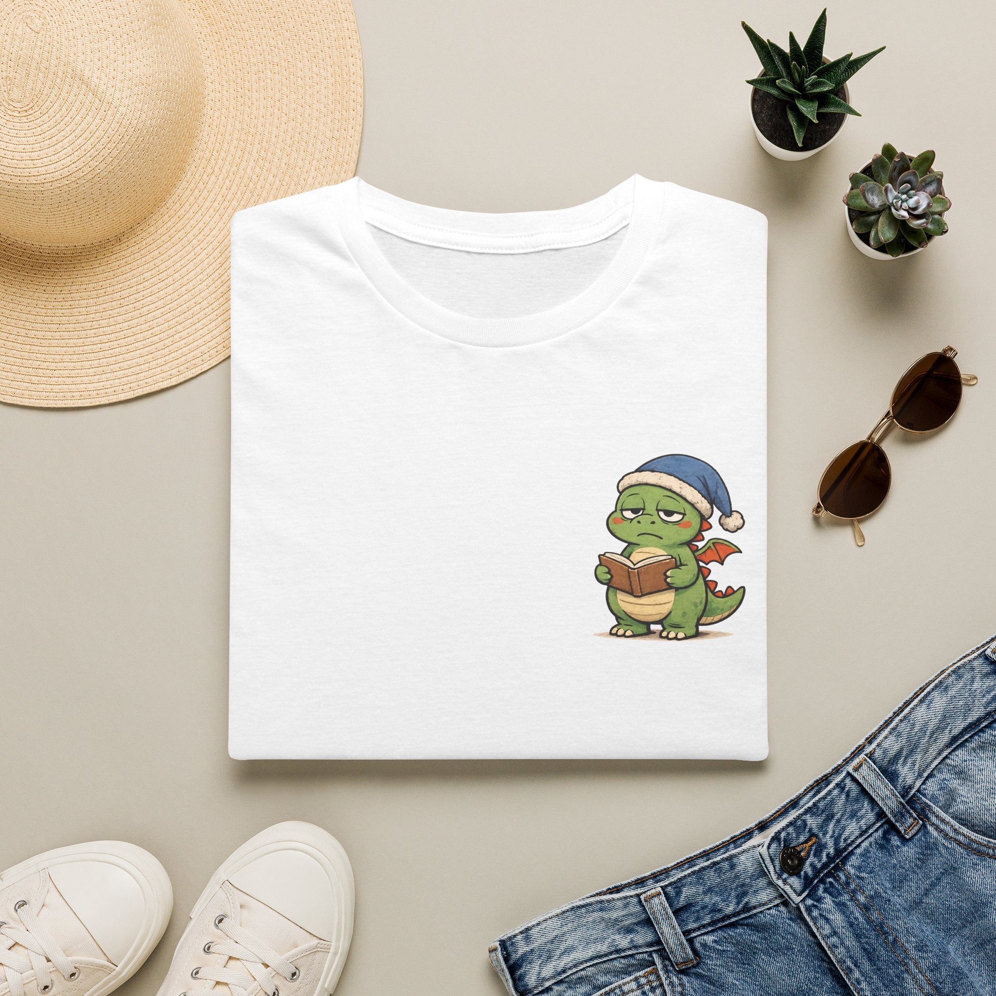 Sleepy Dragon Reading T-shirt