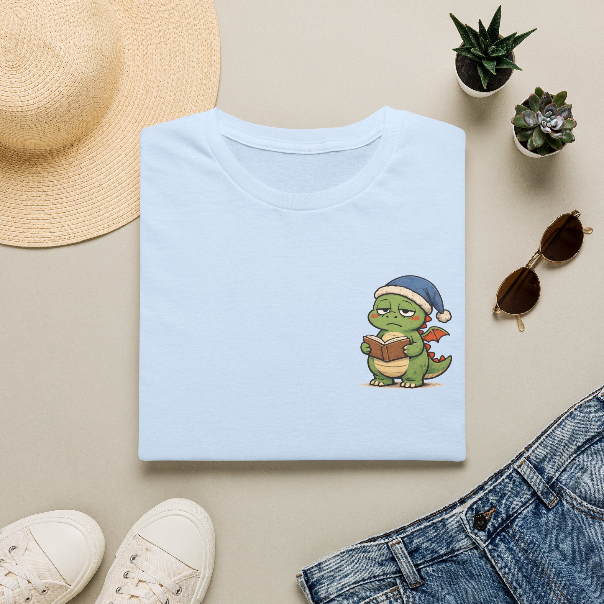 Sleepy Dragon Reading T-shirt