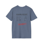 Reading Receipt Backprint T-shirt