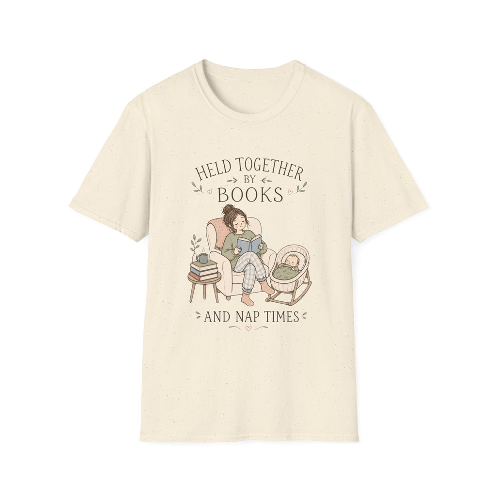 Held together by Books and Naps T-shirt
