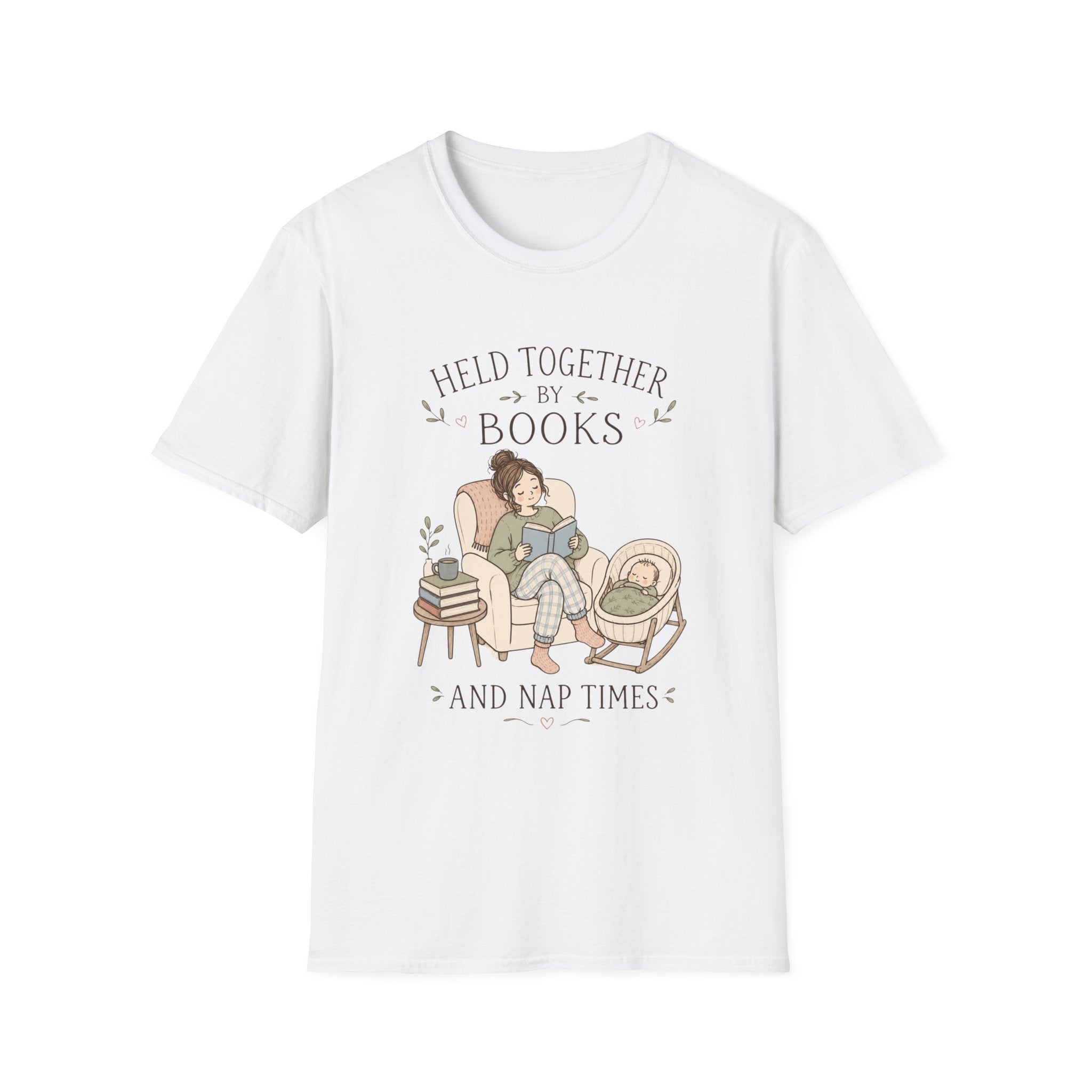 Held together by Books and Naps T-shirt
