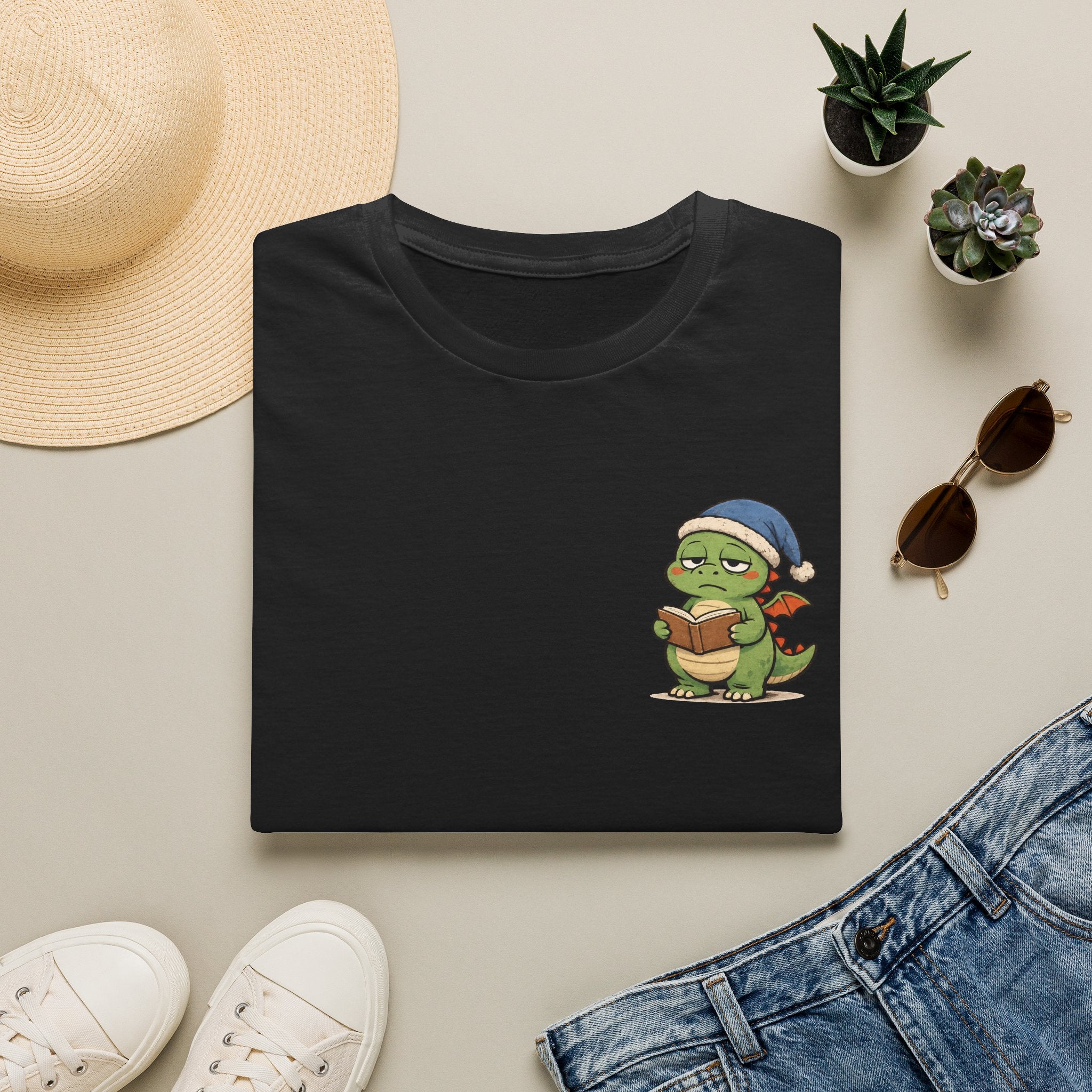 Sleepy Dragon Reading T-shirt