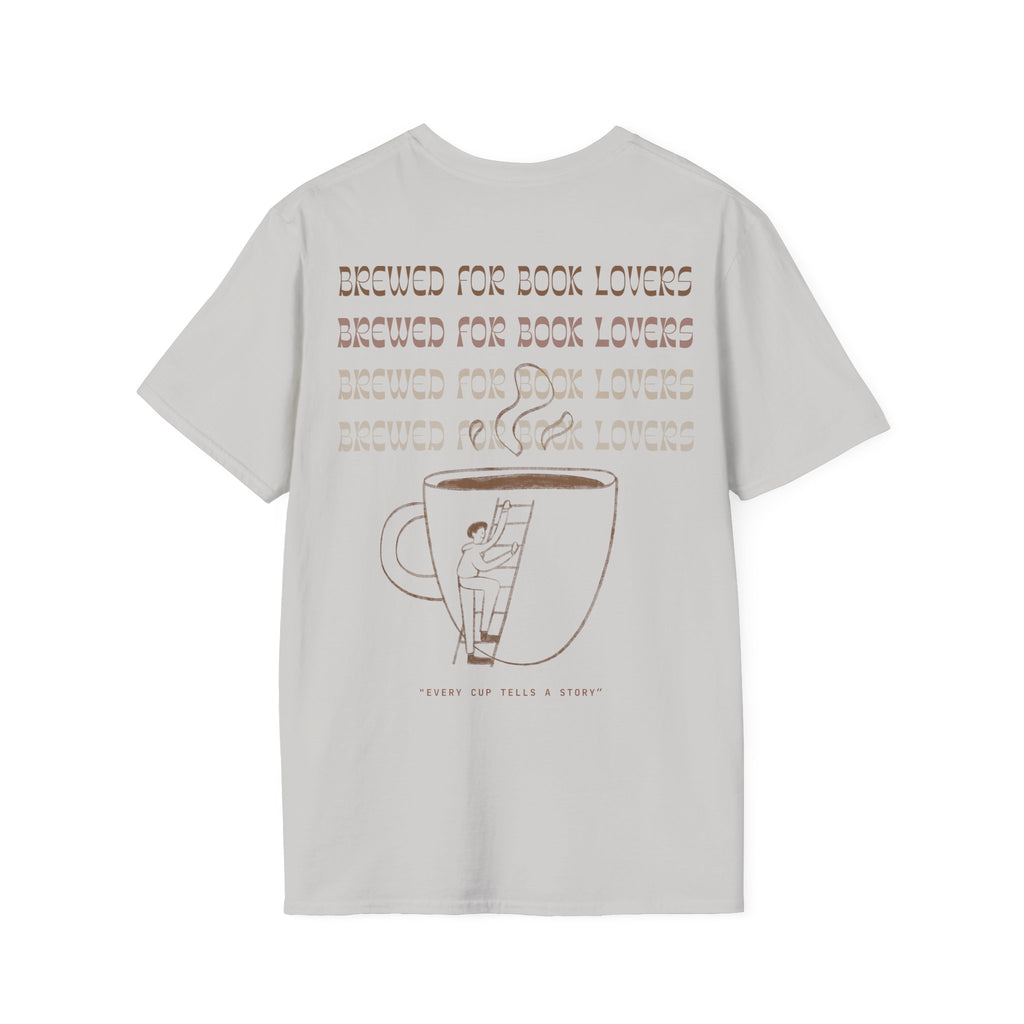 Brewed for Book Lovers Backprint T-shirt