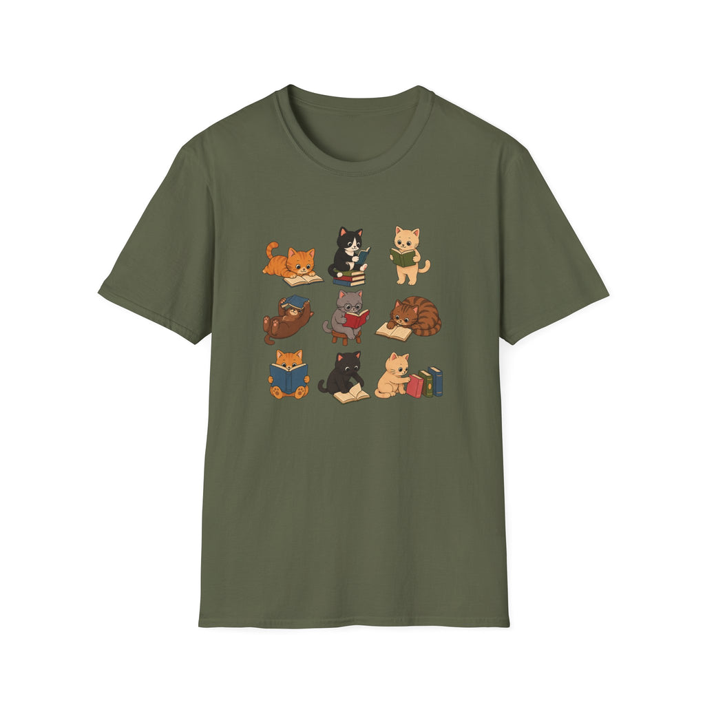 Graphical Design: Reading Cat  T-shirt
