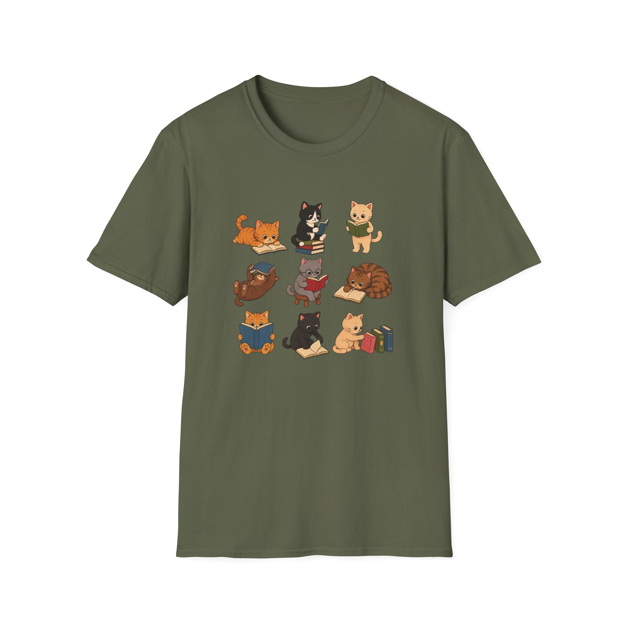 Graphical Design: Reading Cat  T-shirt