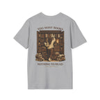 Too many books, nothing to wear Backprint T-shirt