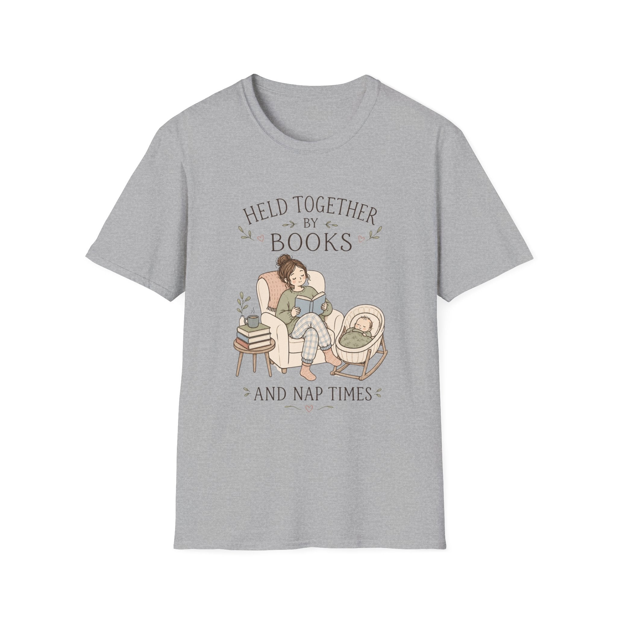 Held together by Books and Naps T-shirt