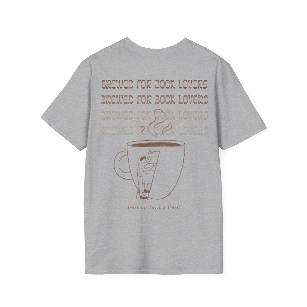Brewed for Book Lovers Backprint T-shirt