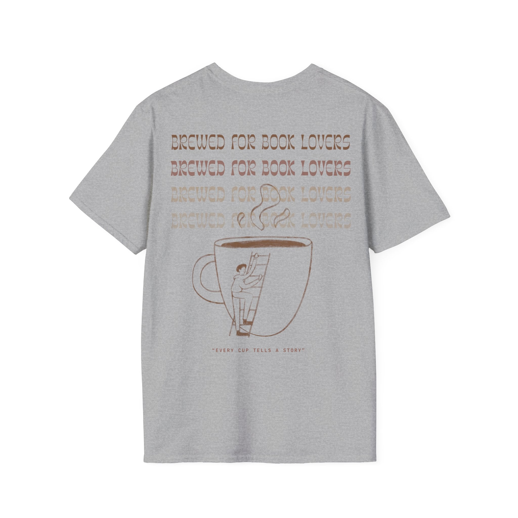Brewed for Book Lovers Backprint T-shirt