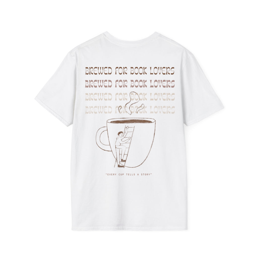 Brewed for Book Lovers Backprint T-shirt