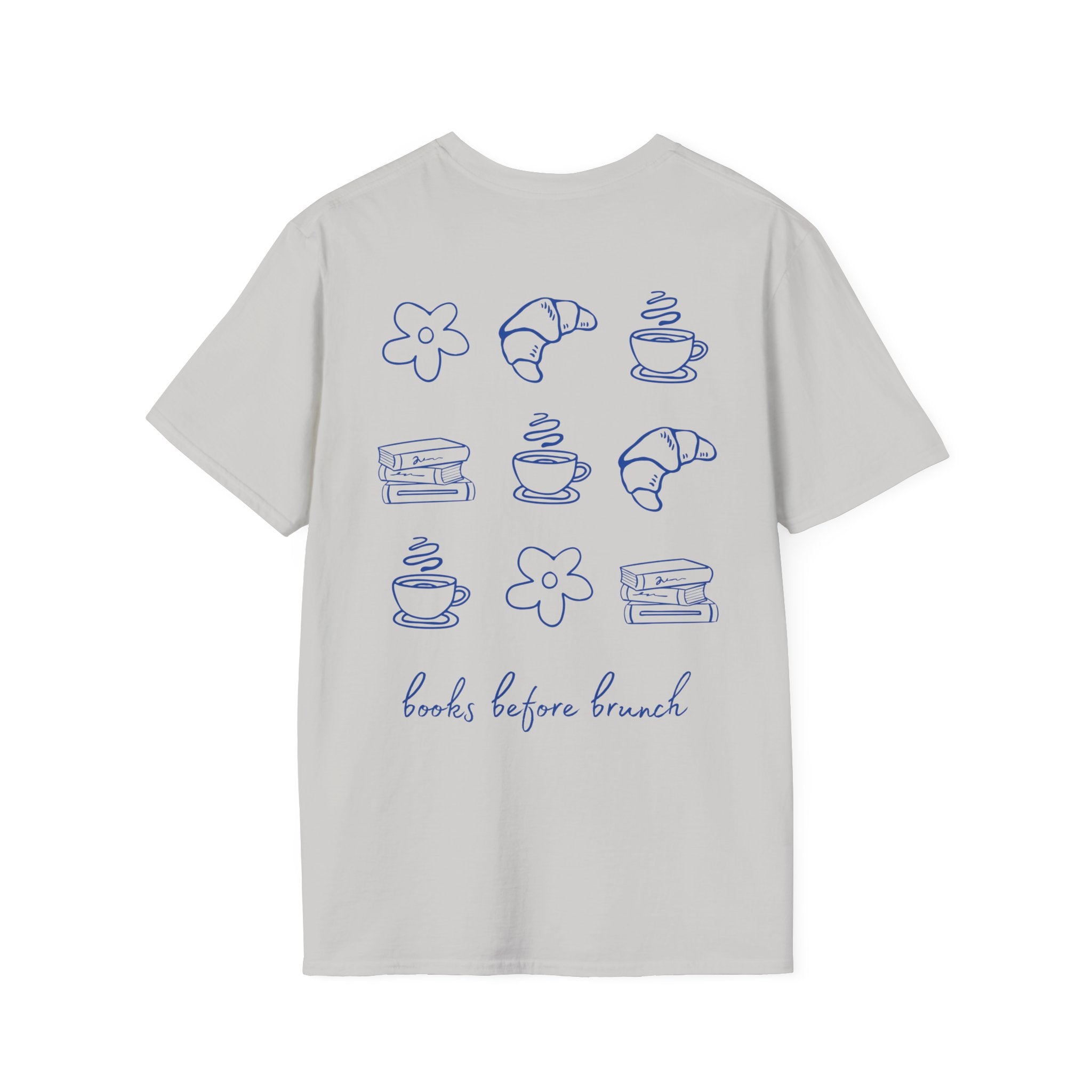Books before Brunch Backprint T-shirt