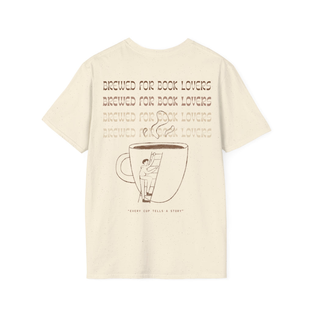 Brewed for Book Lovers Backprint T-shirt