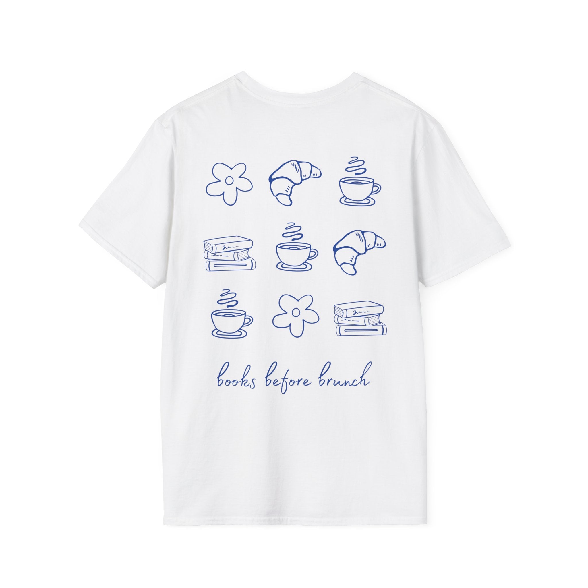 Books before Brunch Backprint T-shirt