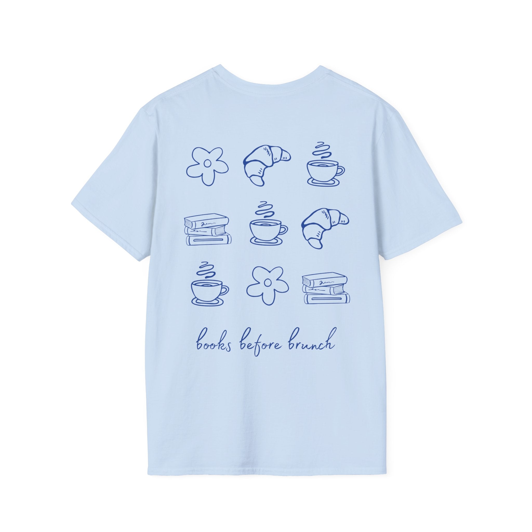 Books before Brunch Backprint T-shirt