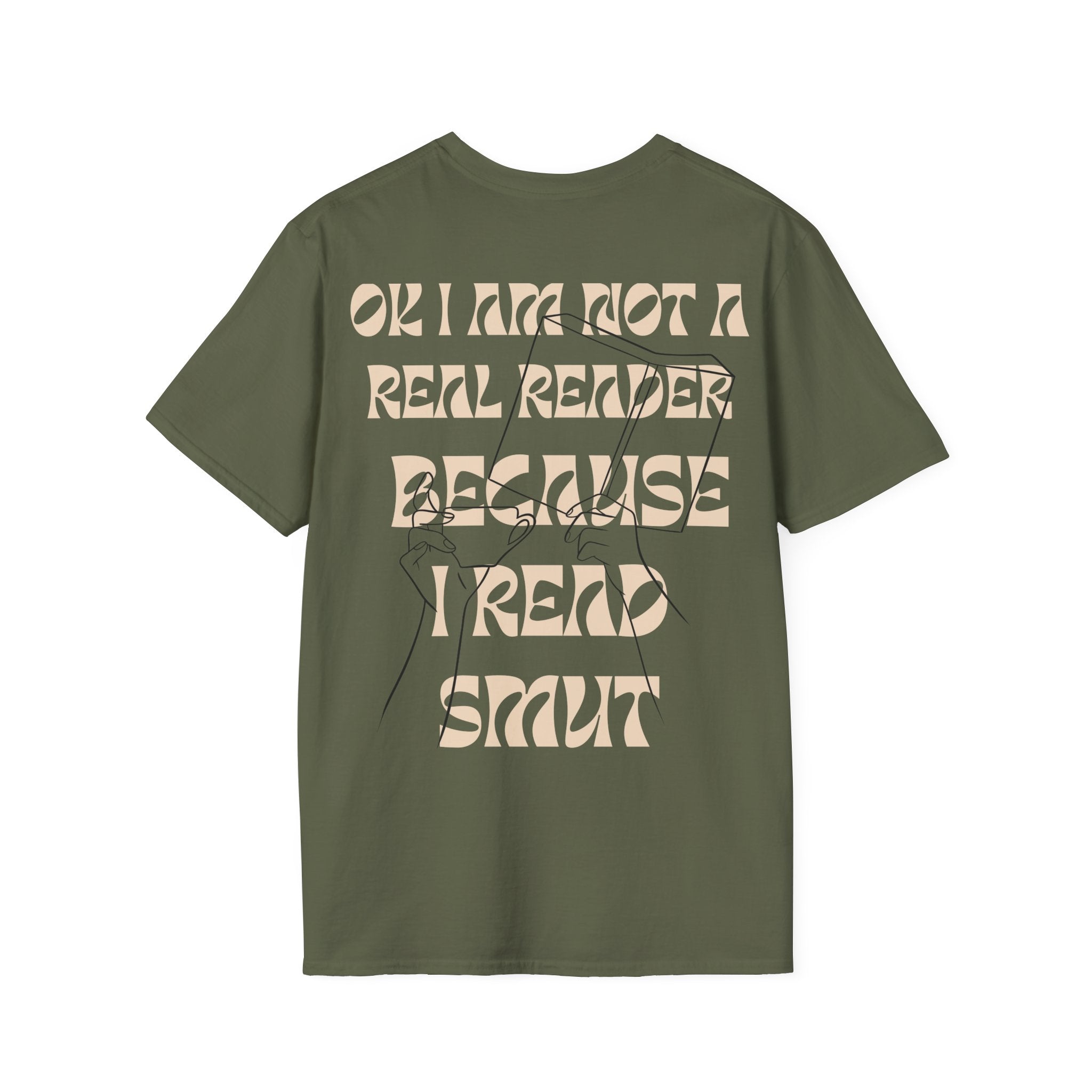 I am not a real reader Backprint T-shirt