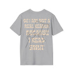 I am not a real reader Backprint T-shirt