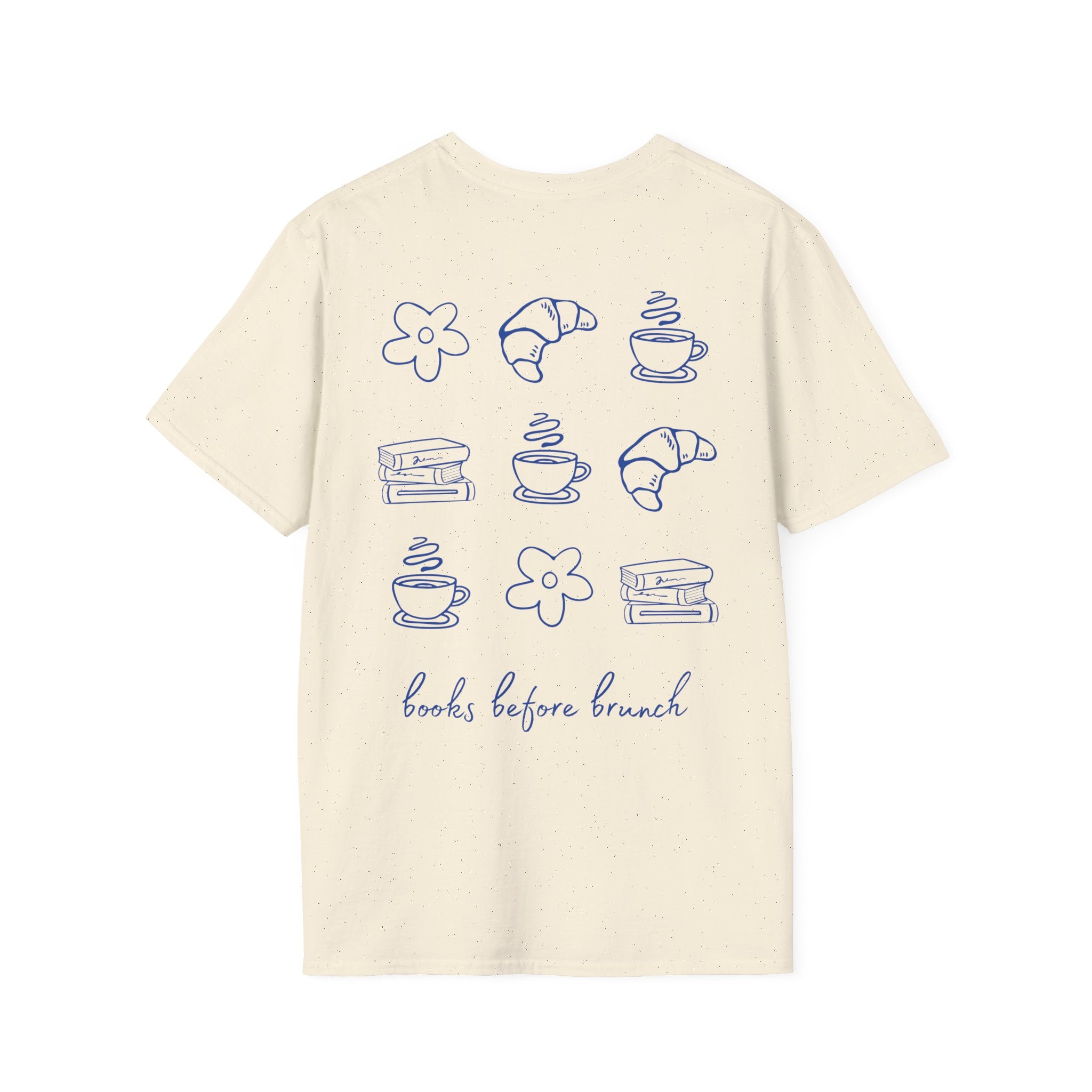 Books before Brunch Backprint T-shirt