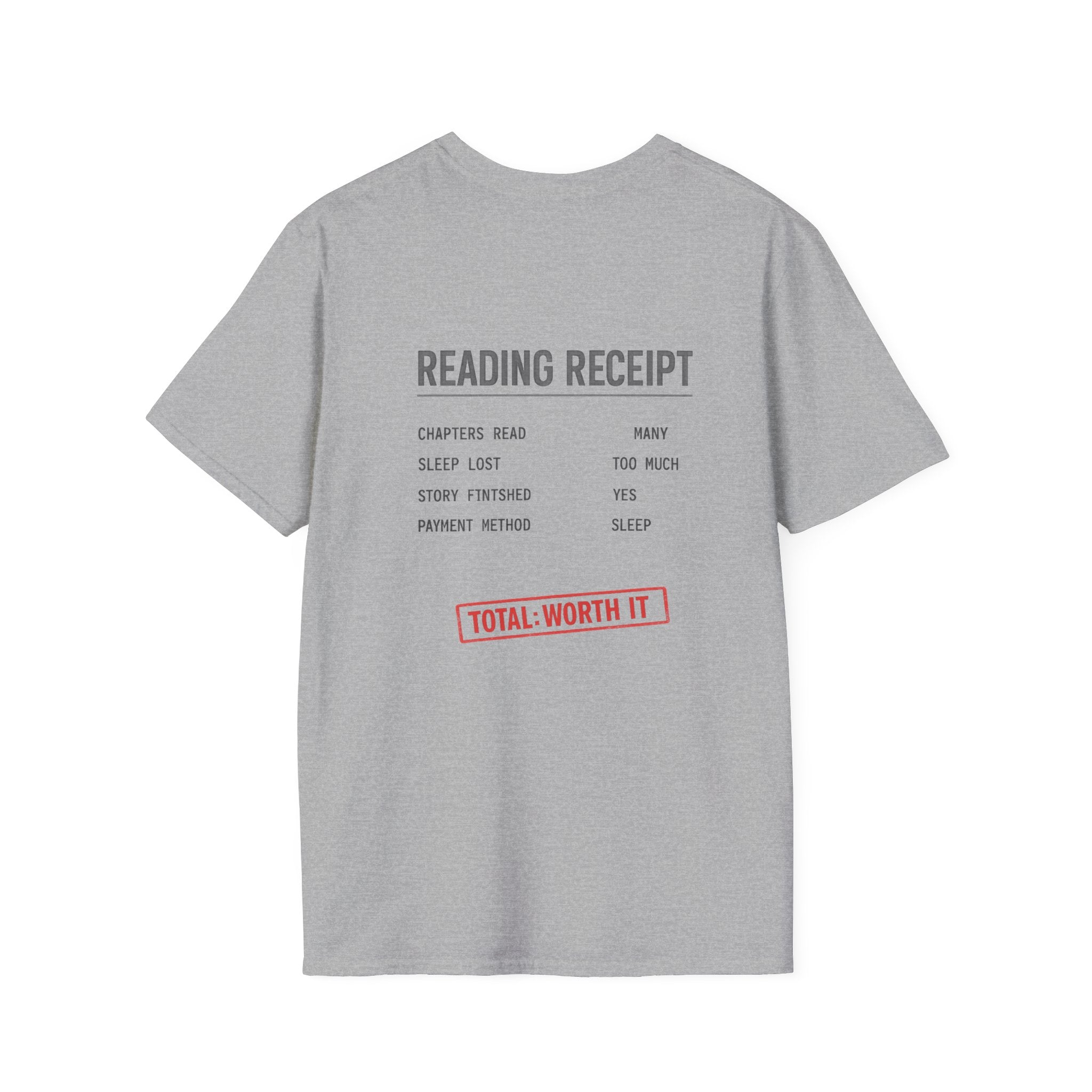 Reading Receipt Backprint T-shirt