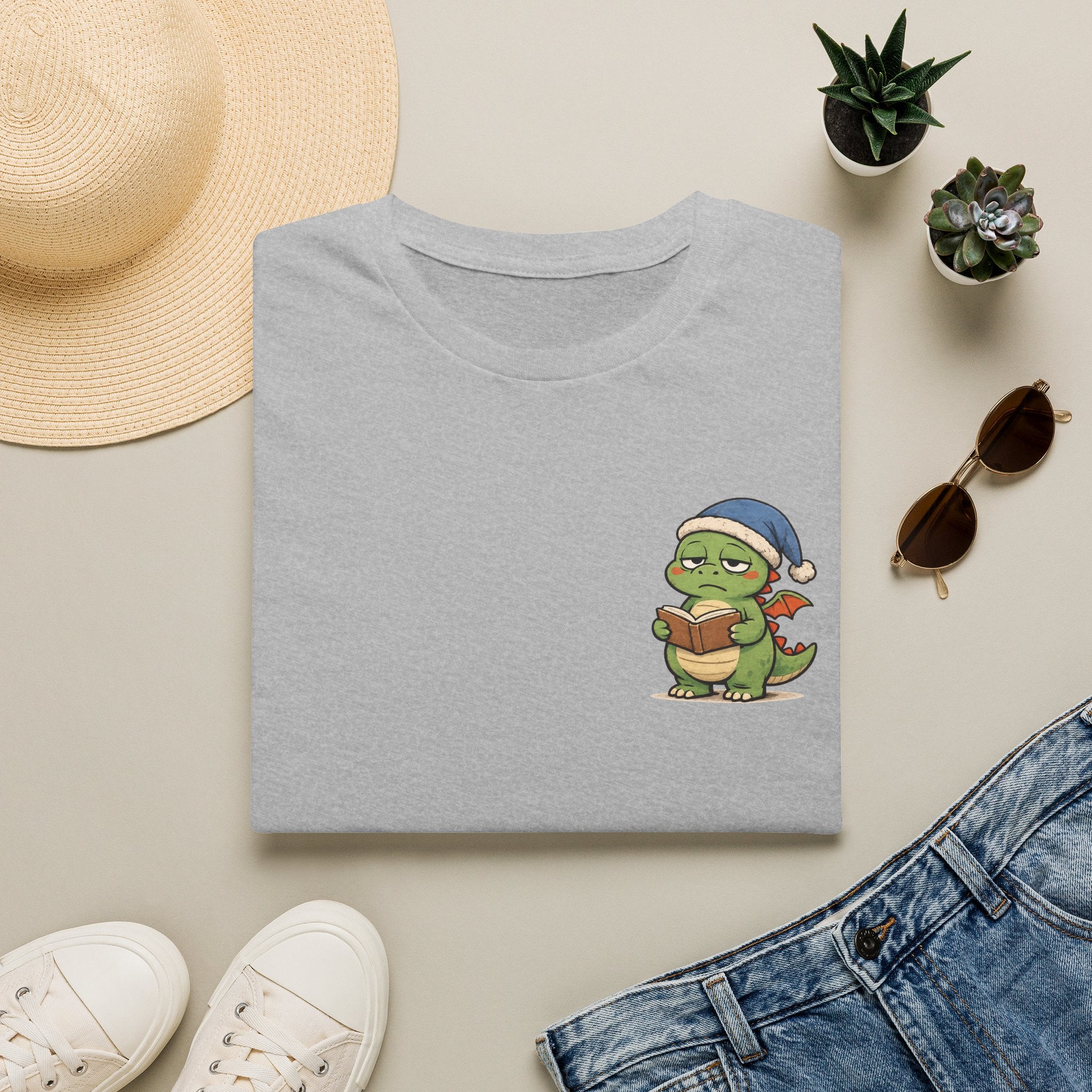 Sleepy Dragon Reading T-shirt