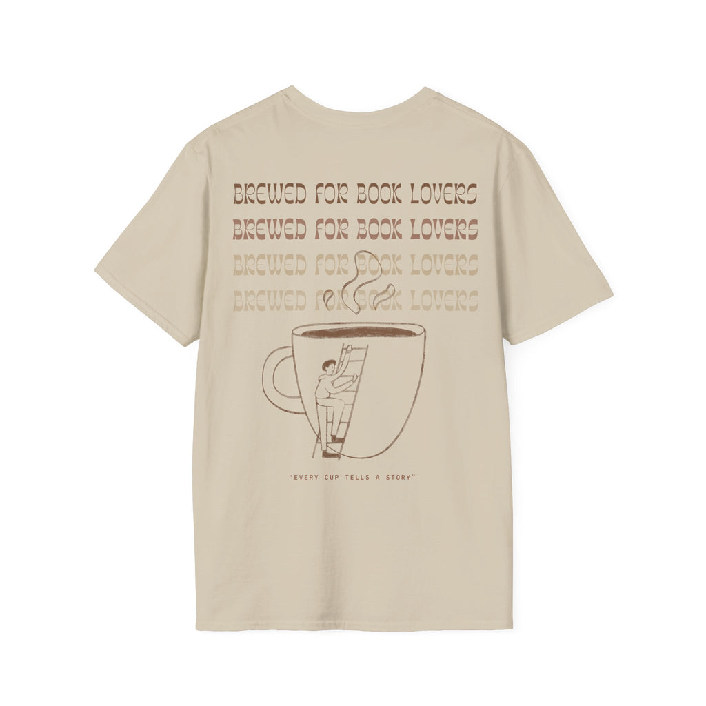 Brewed for Book Lovers Backprint T-shirt