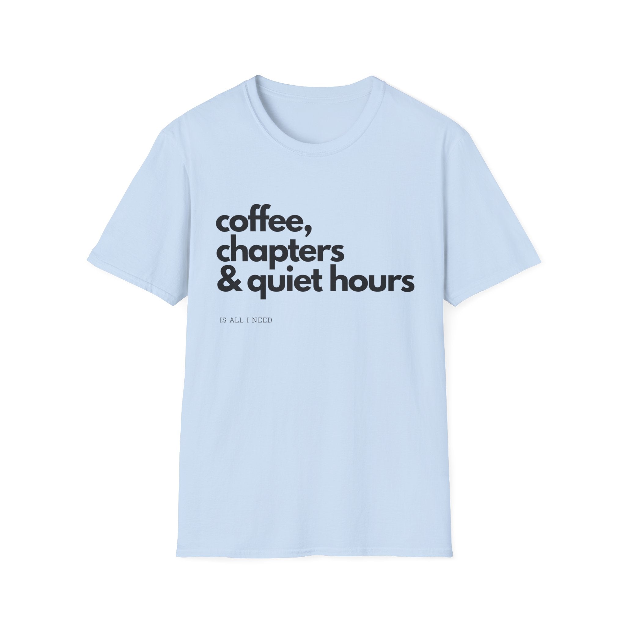 Coffee, Chapters & Quiet Hours T-shirt
