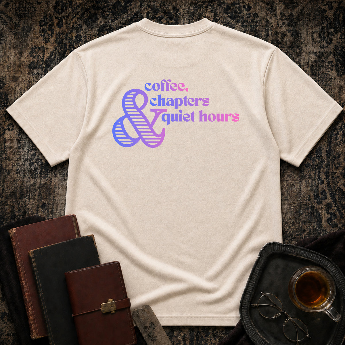 Coffee, Chapter & Quiet Backprint T-shirt