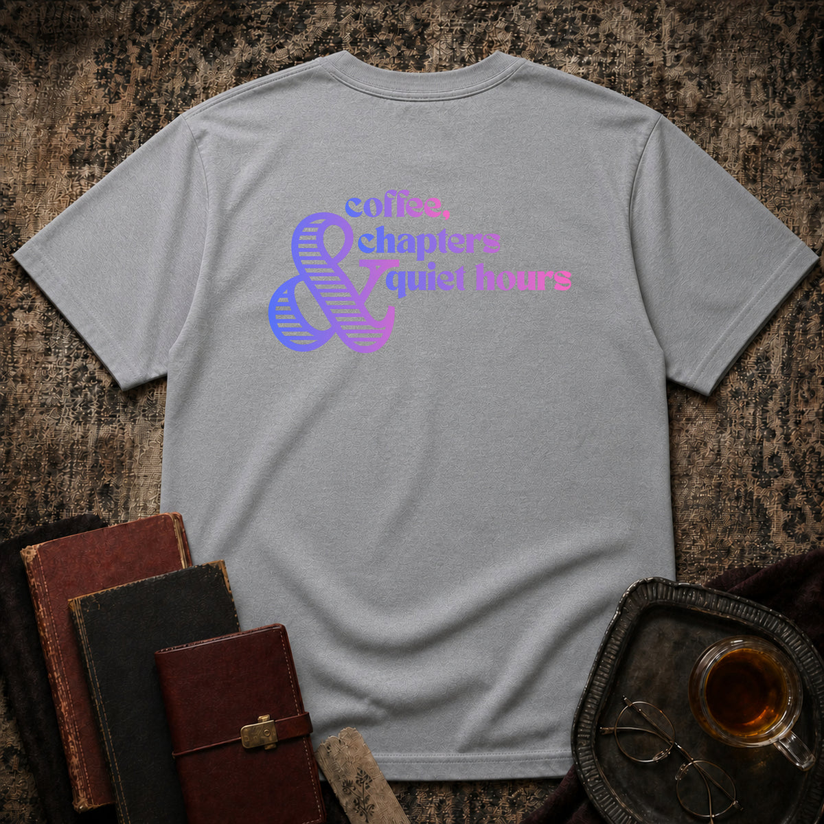 Coffee, Chapter & Quiet Backprint T-shirt
