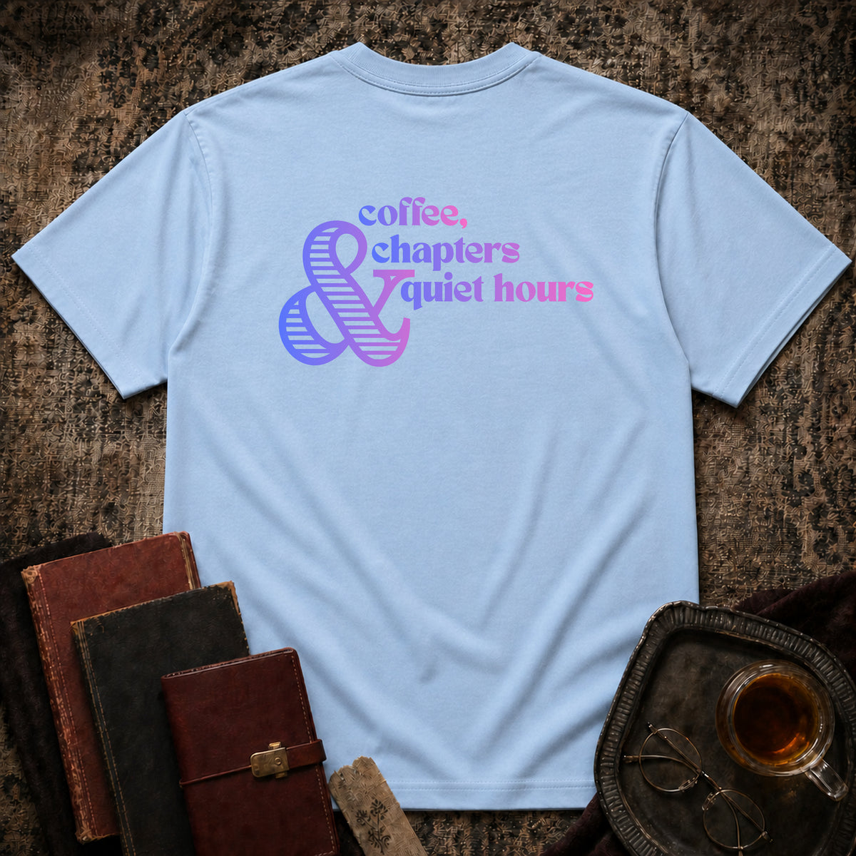 Coffee, Chapter & Quiet Backprint T-shirt