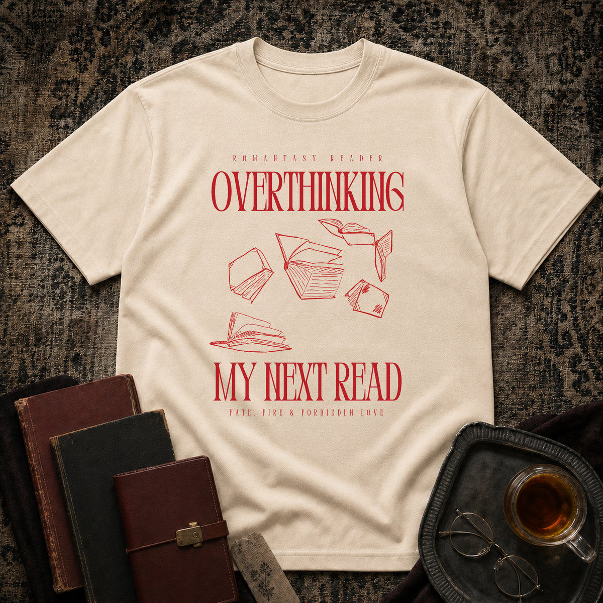 Overthinking my next read T-shirt