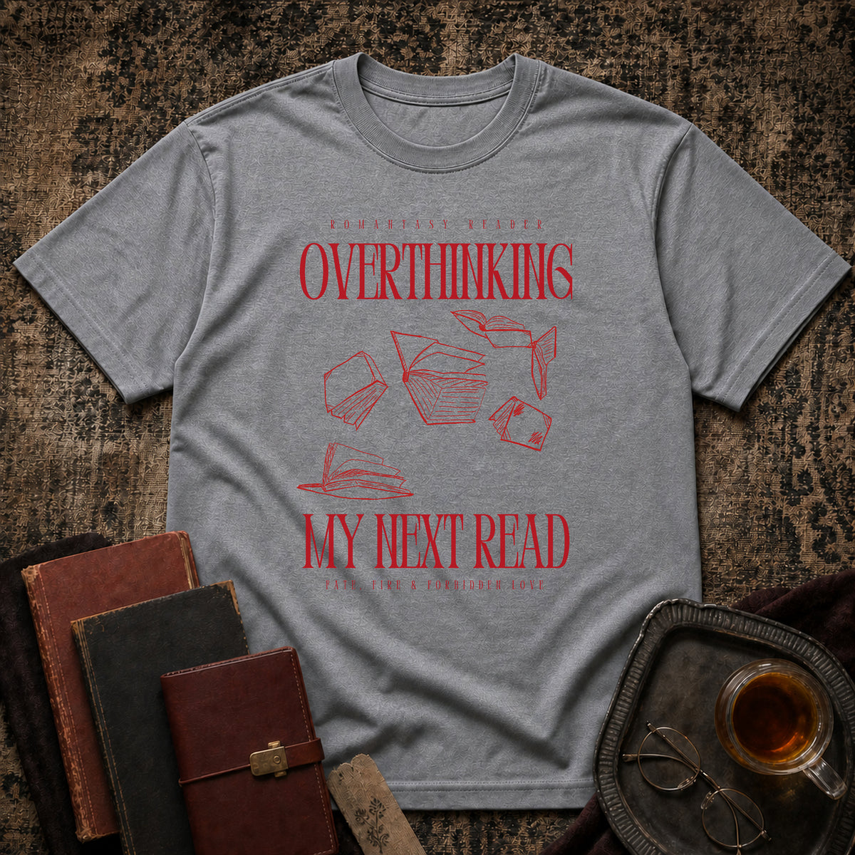 Overthinking my next read T-shirt