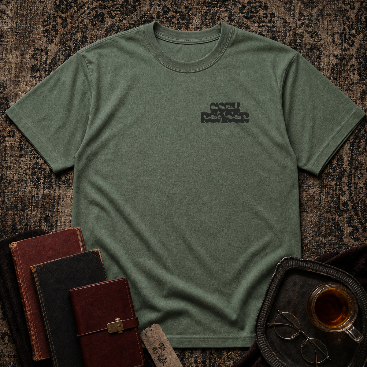 TOBD Military Green front flatlay