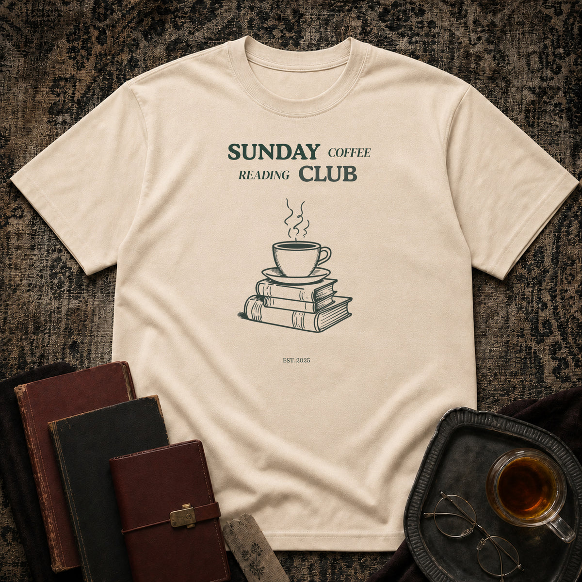 Sunday Coffee Reading Club T-shirt