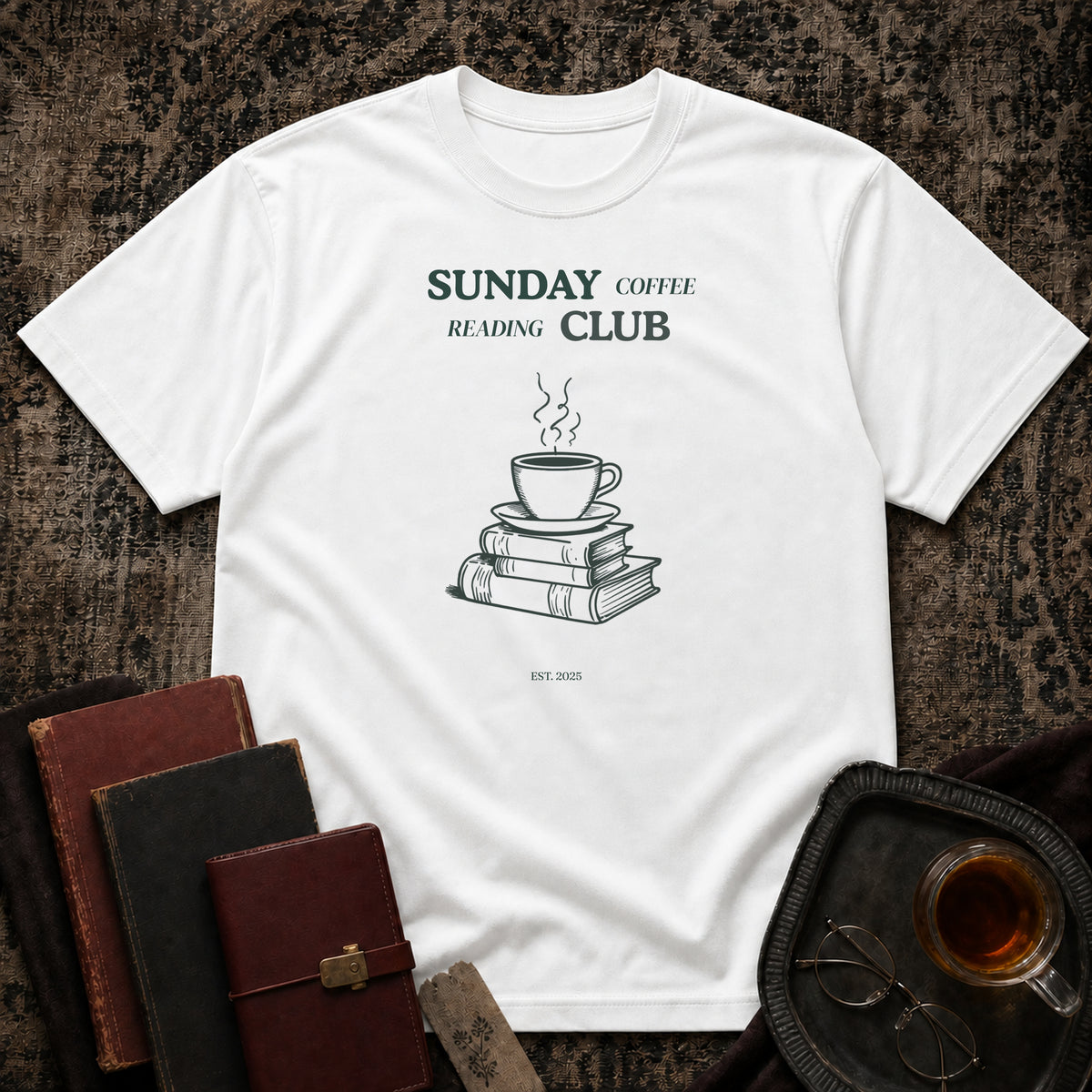 Sunday Coffee Reading Club T-shirt