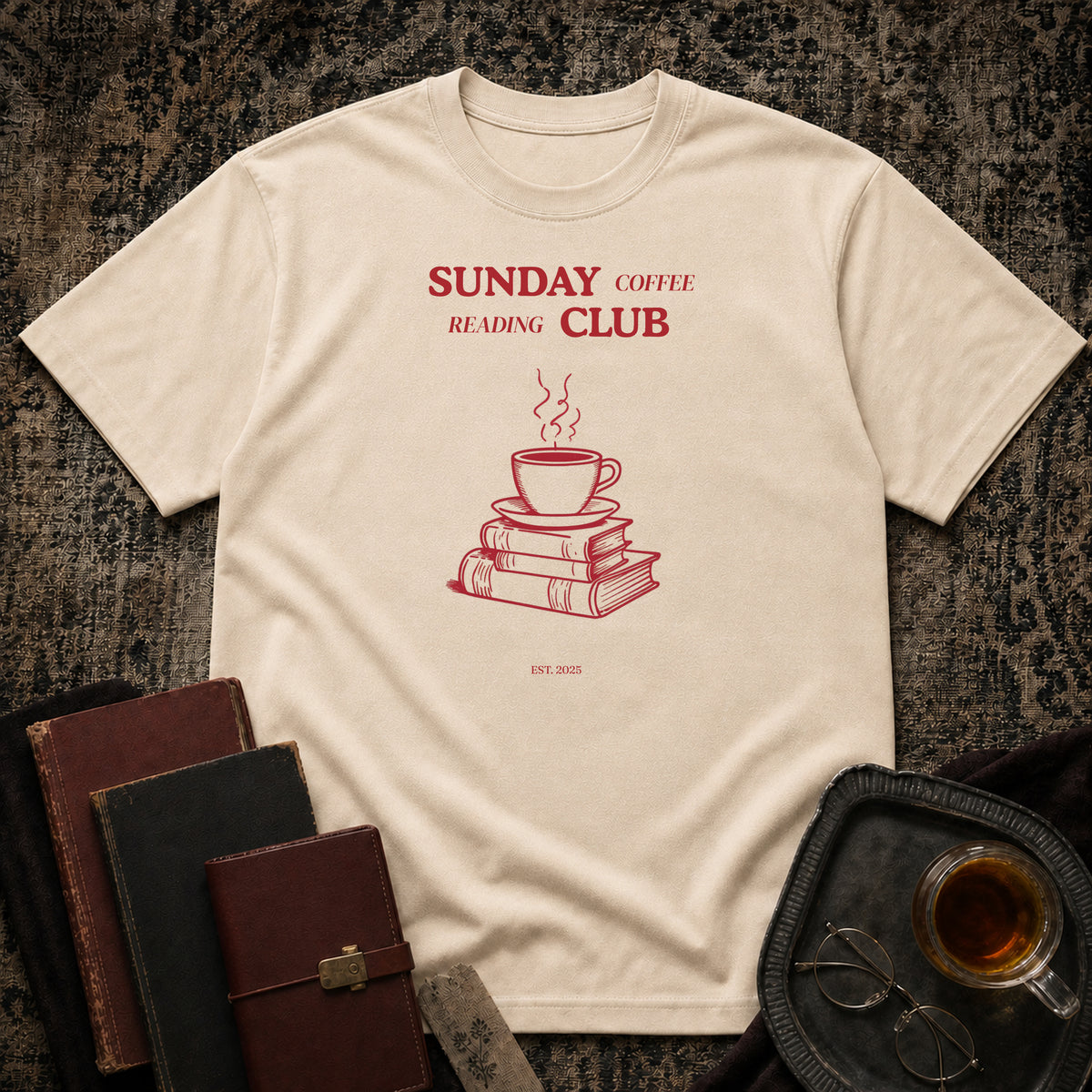 Sunday Coffee Reading Club T-shirt