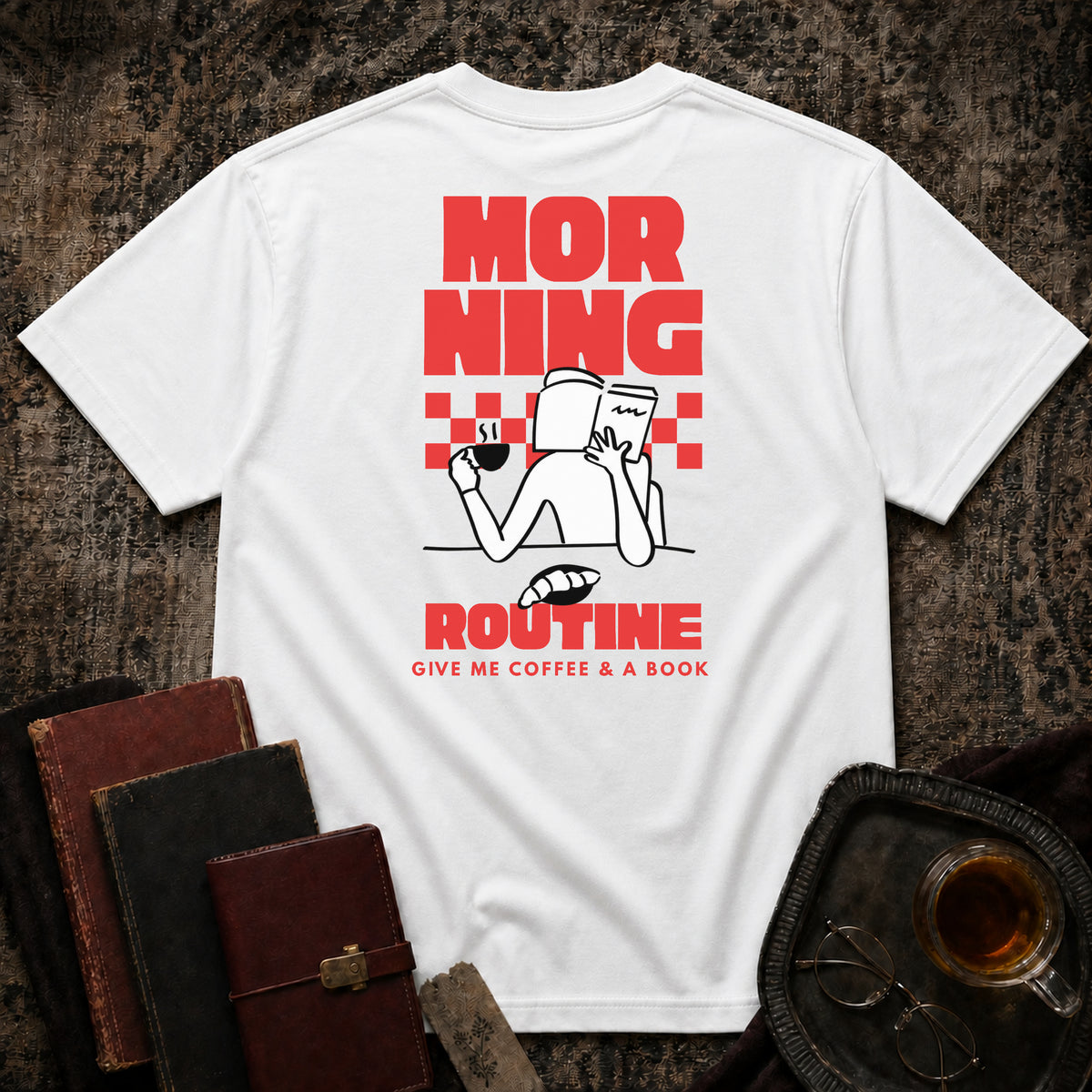 Morning Routine Backprint T-shirt