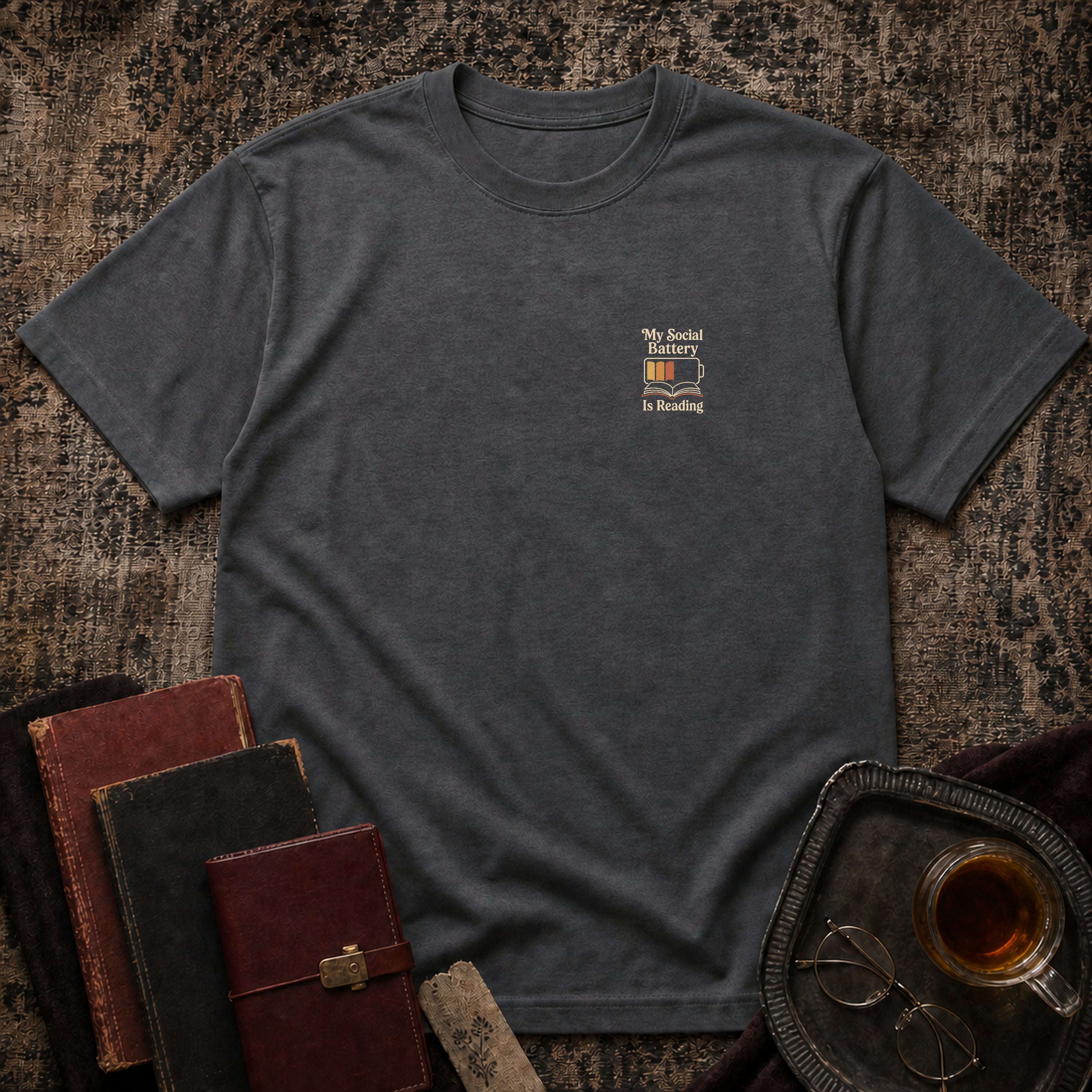My Social Battery is Reading T-shirt