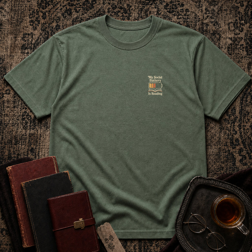 My Social Battery is Reading T-shirt