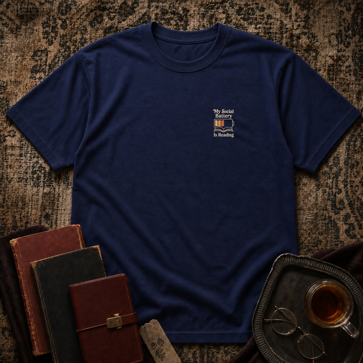 My Social Battery is Reading T-shirt