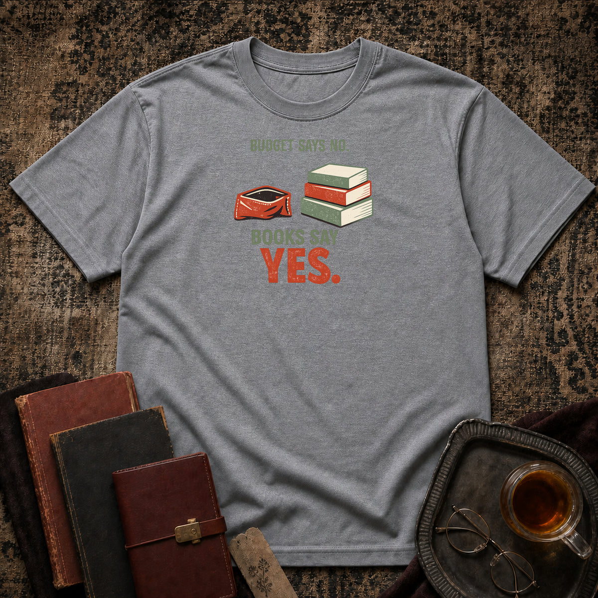 No Budget More Books T-shirt