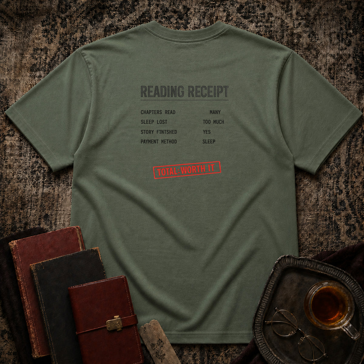Reading Receipt Backprint T-shirt