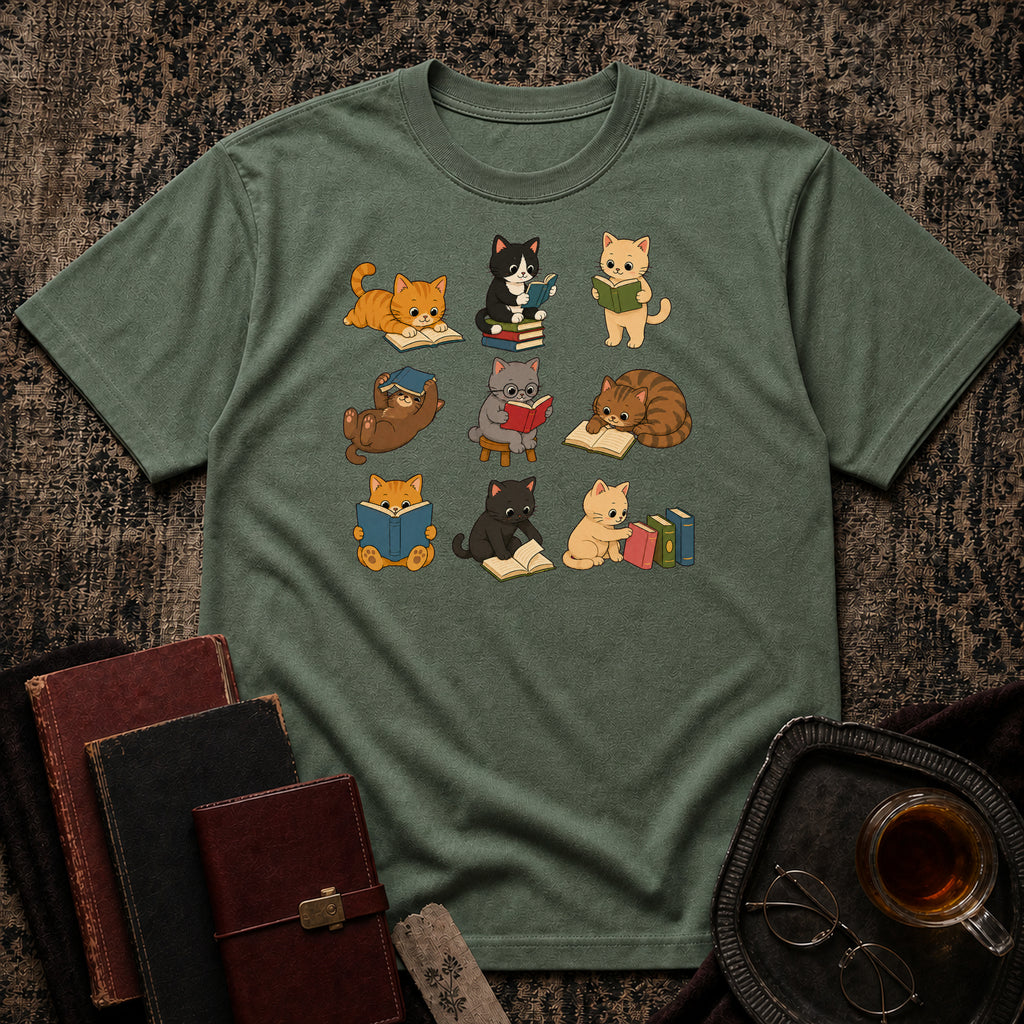 Reading Cats T-shirt