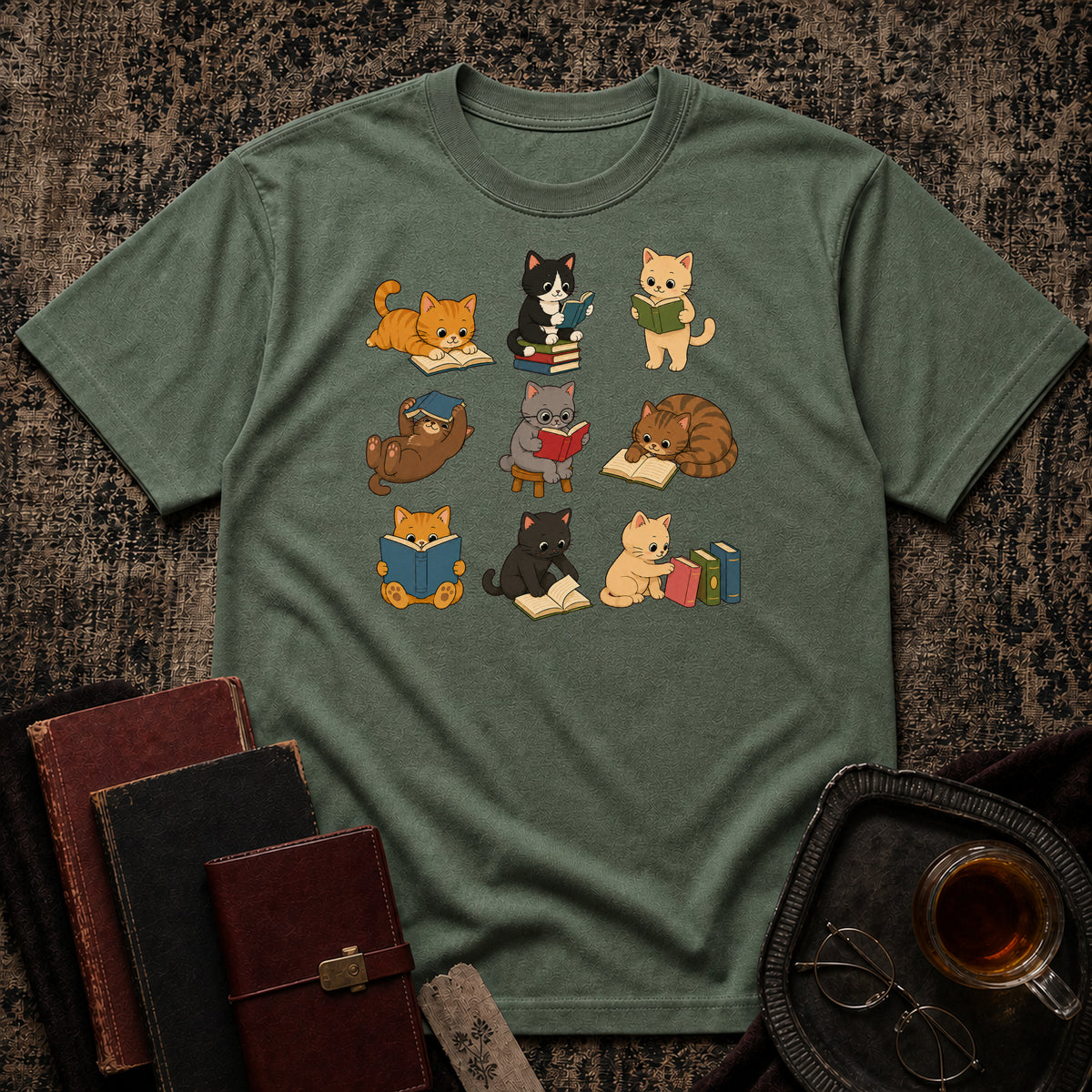 Reading Cats T-shirt