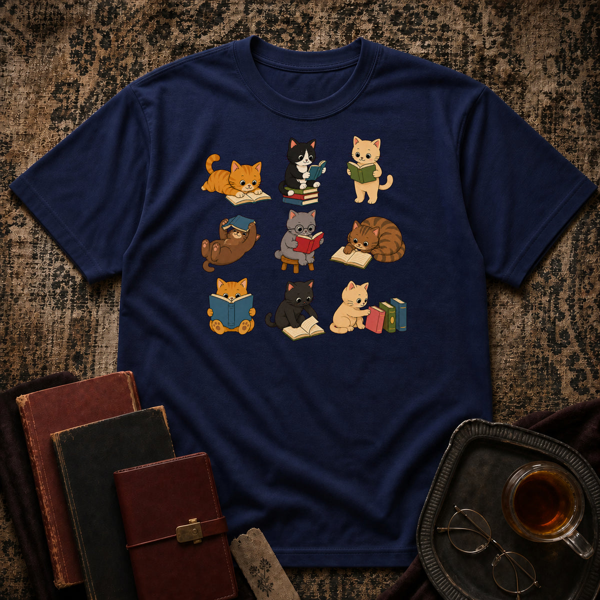 Reading Cats T-shirt