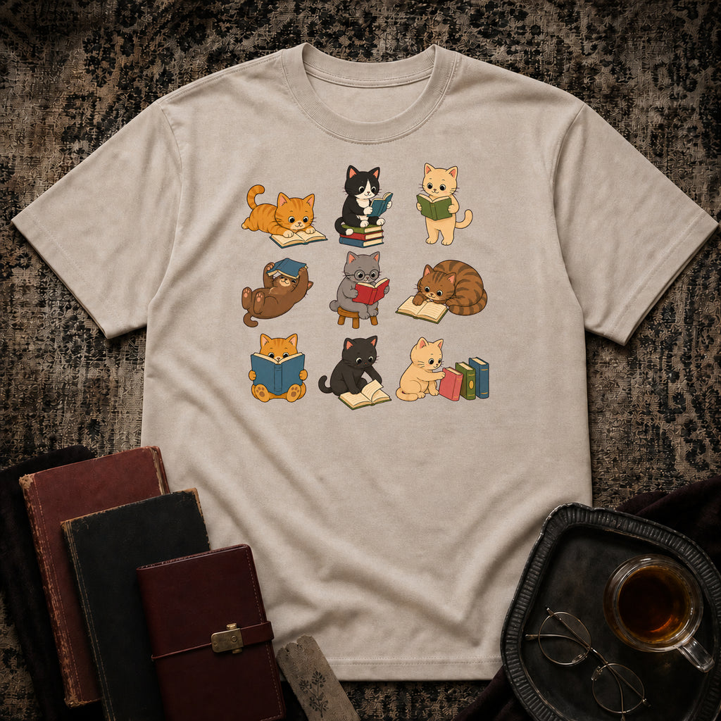 Reading Cats T-shirt