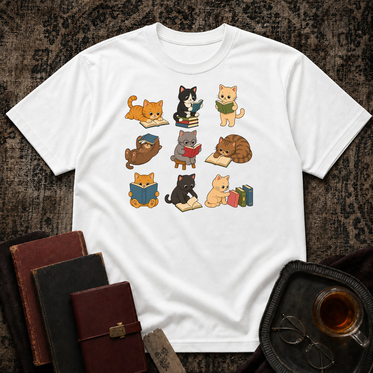 Reading Cats T-shirt