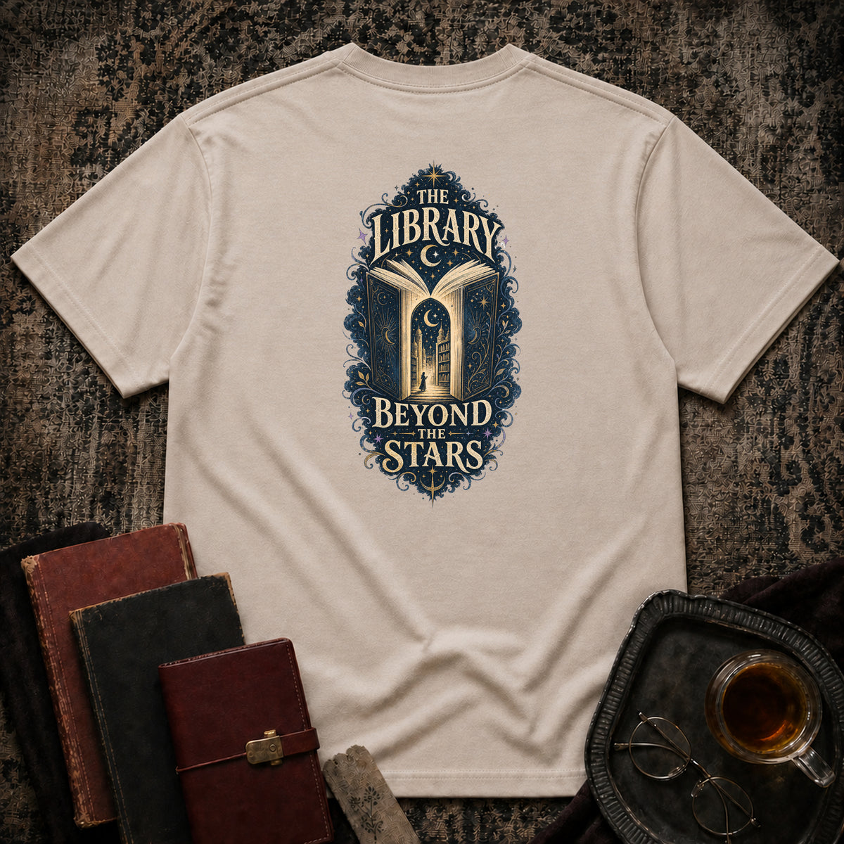 Library Beyond Backprint T-shirt
